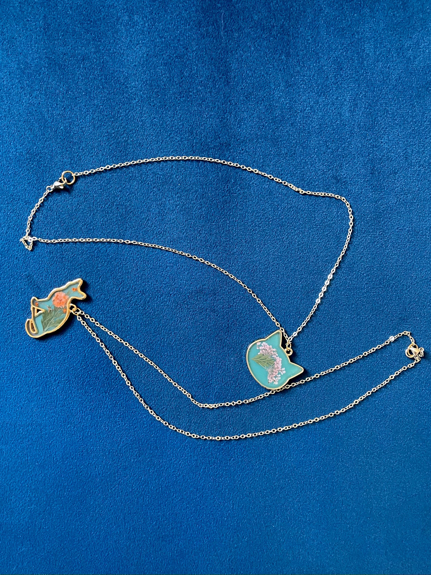 Floral Cat Necklace