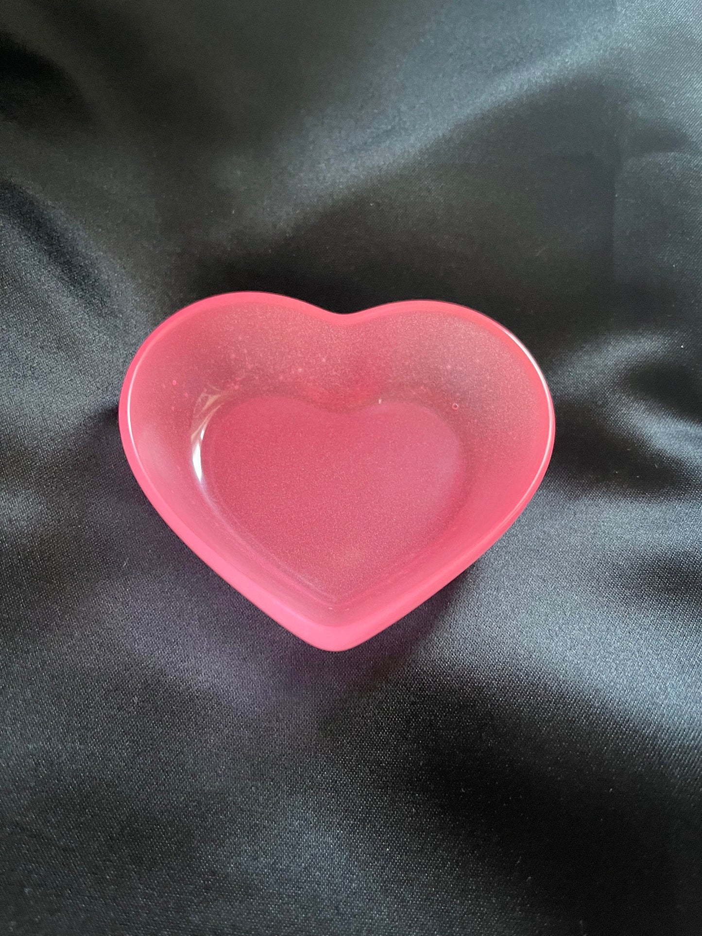 Custom Resin Heart Trinket Tray - Glow in the Dark
