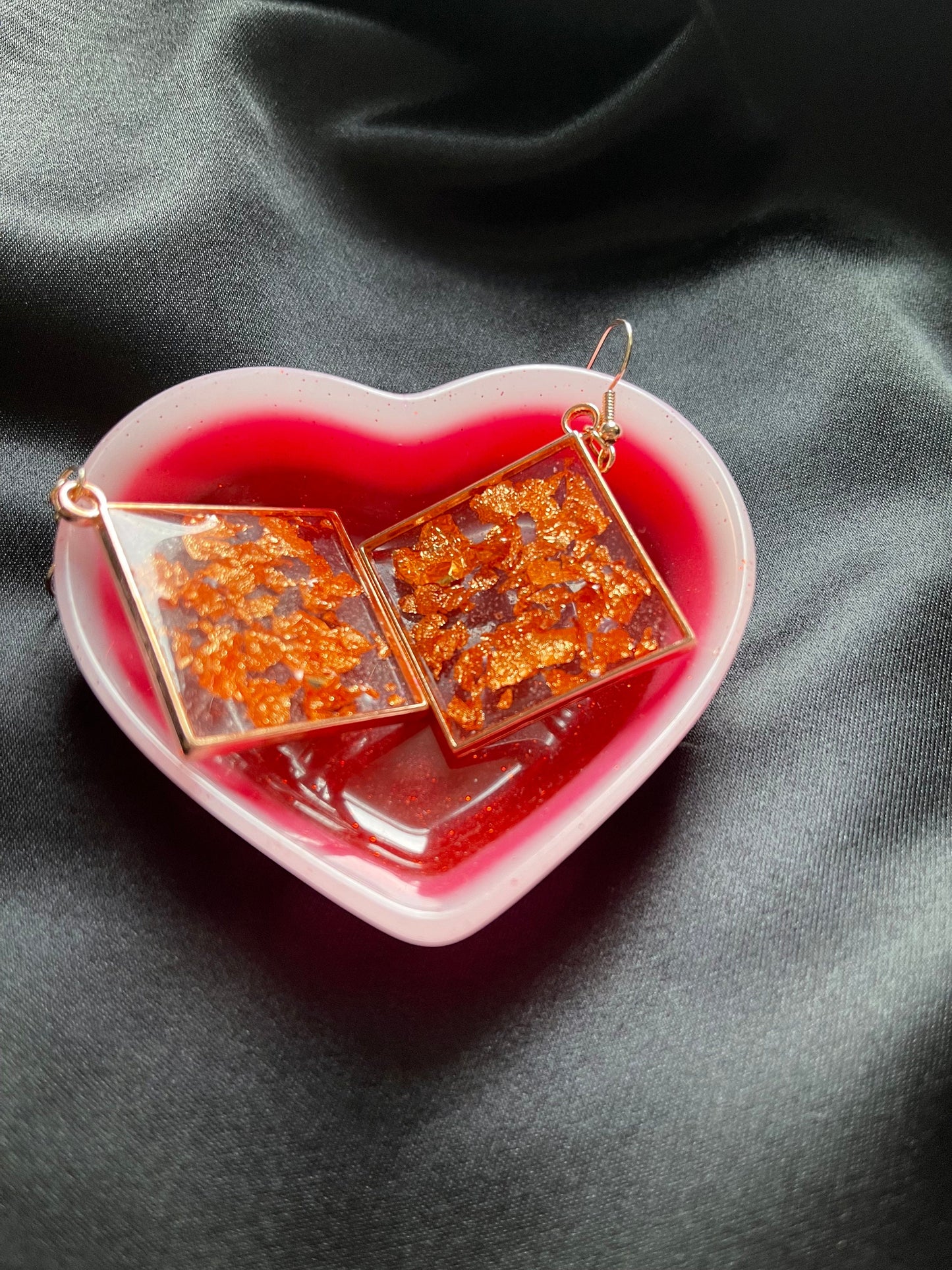 Custom Foil Resin Earrings