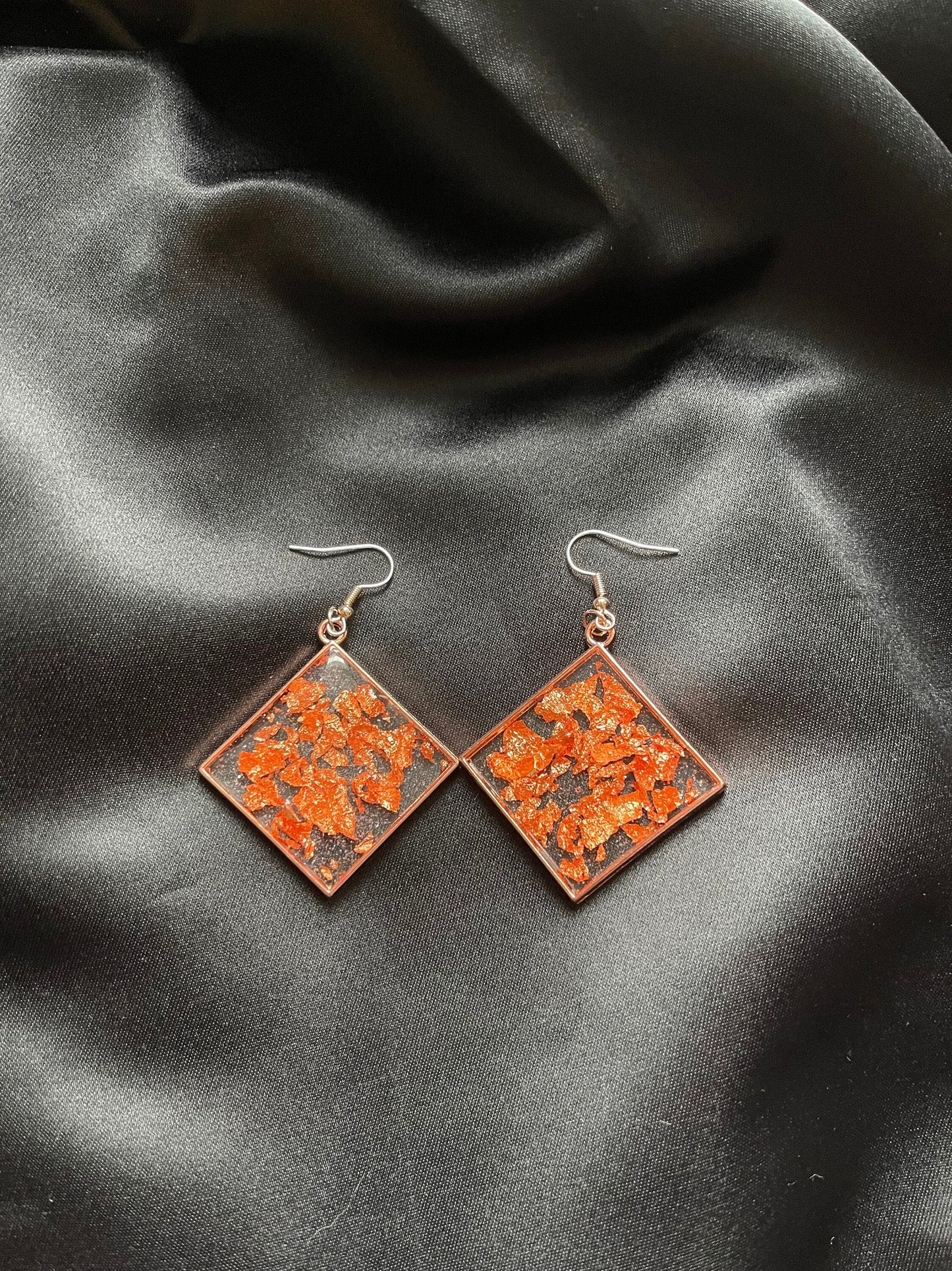 Custom Foil Resin Earrings