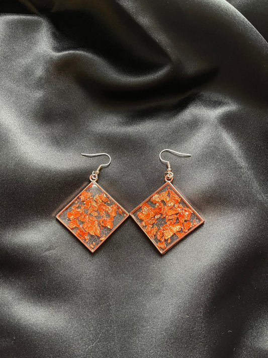 Custom Foil Resin Earrings