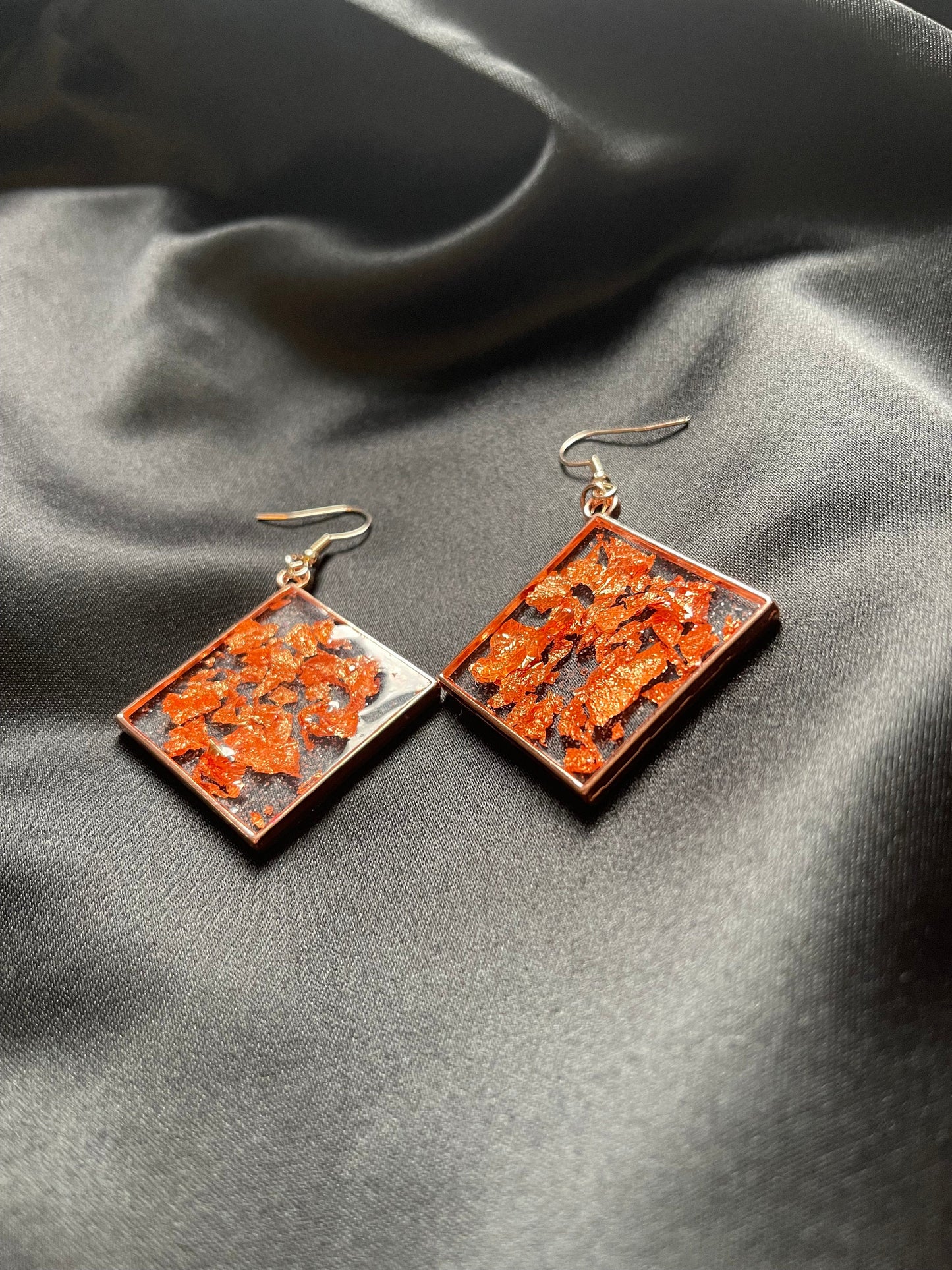 Custom Foil Resin Earrings