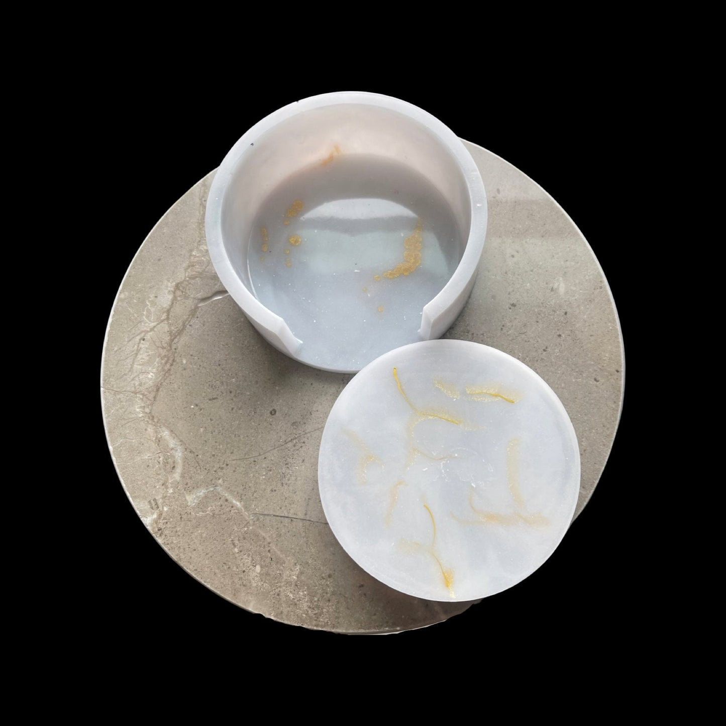 Marble Resin Coaster Set