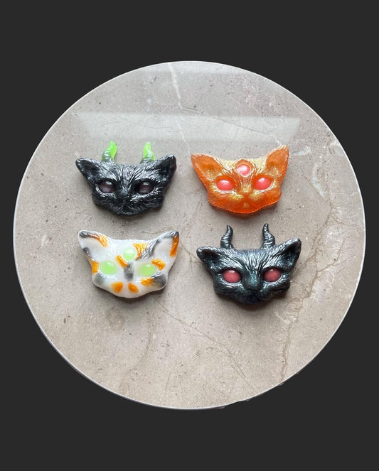 Demon Cats Fridge Magnets - Glow in the Dark (Set of 2)