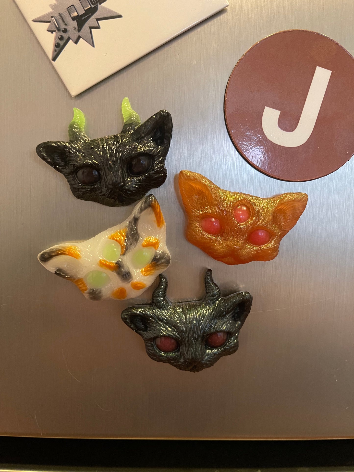 Demon Cats Fridge Magnets - Glow in the Dark (Set of 2)