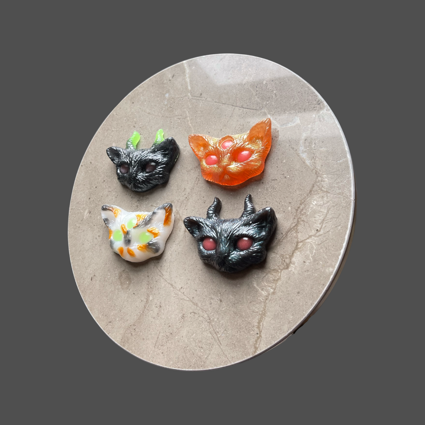 Demon Cats Fridge Magnets - Glow in the Dark (Set of 2)