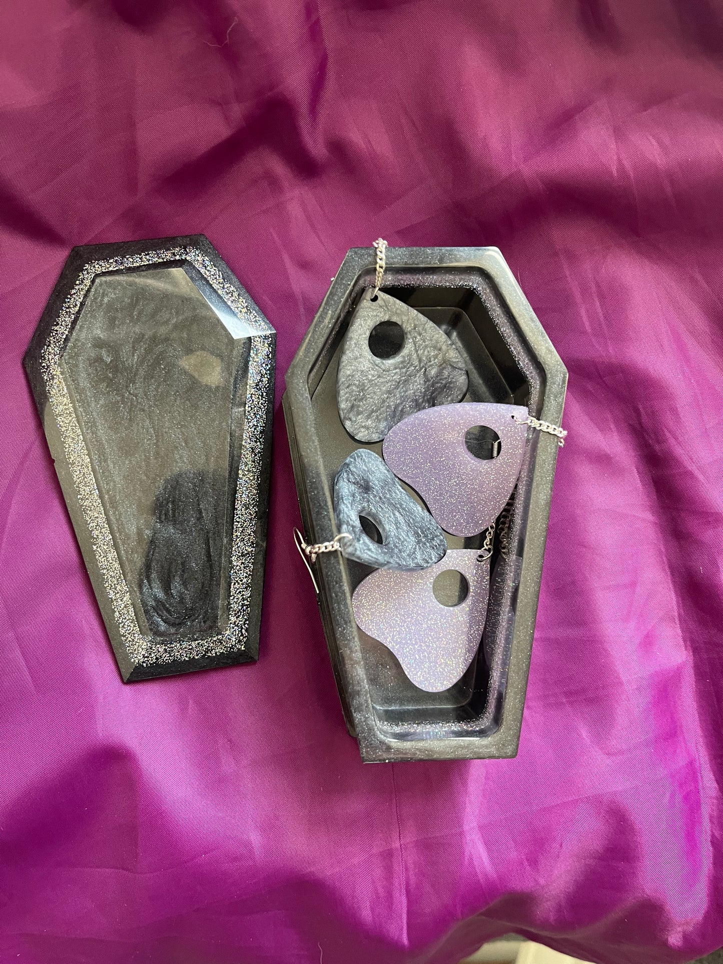 Resin Coffin Jewelry Box