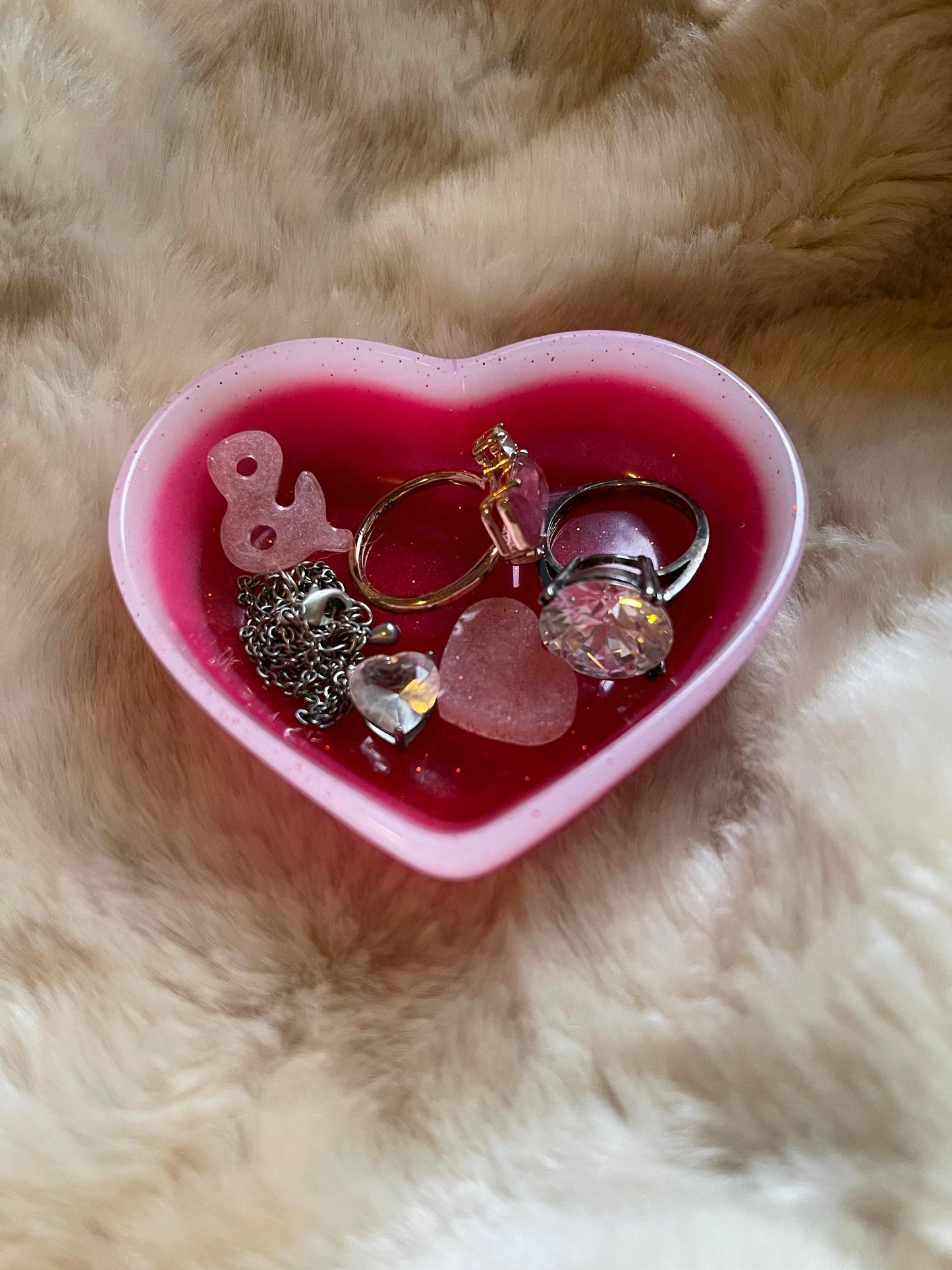 Custom Resin Heart Trinket Dish