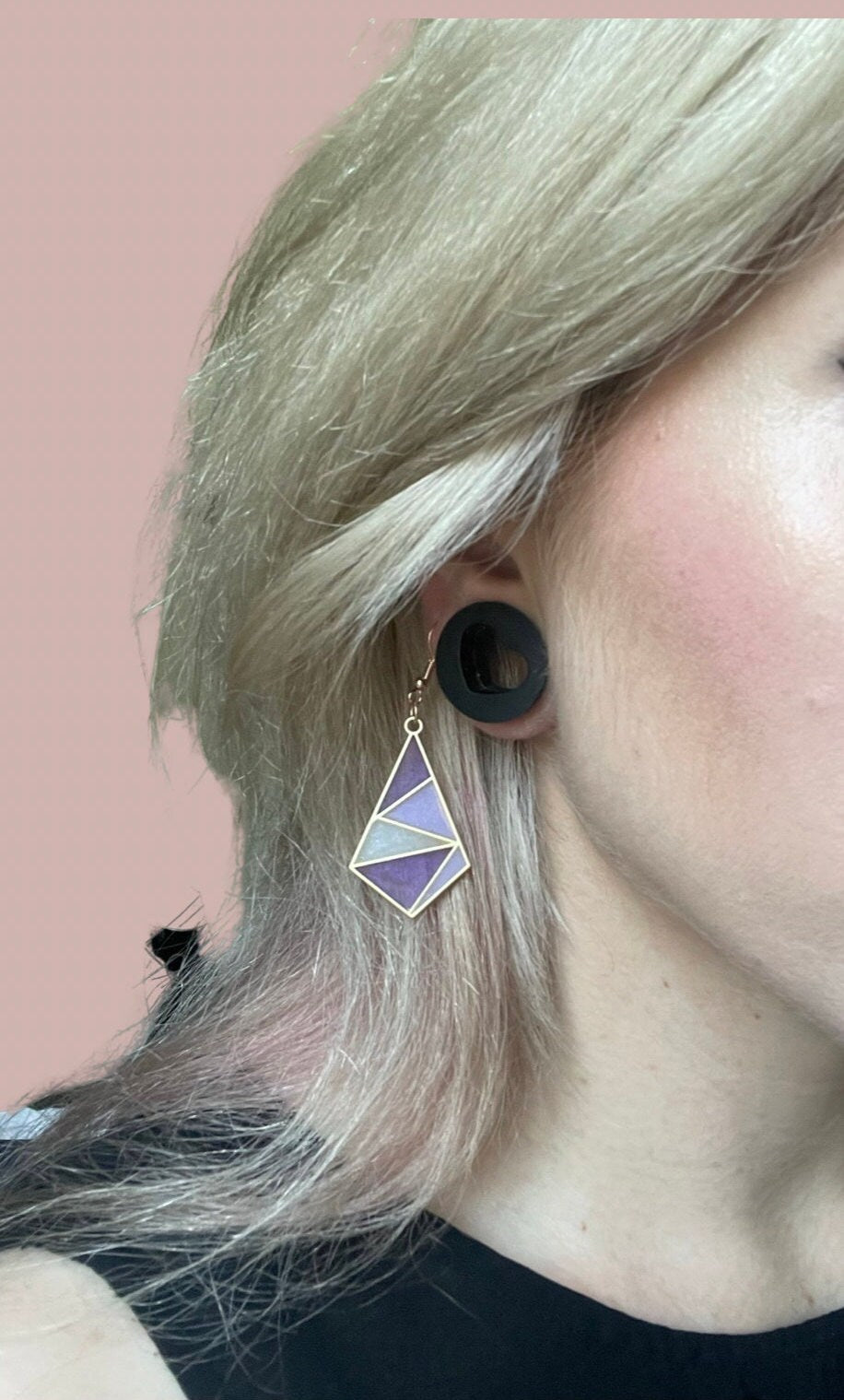 Abstract Purple & Lilac Earrings