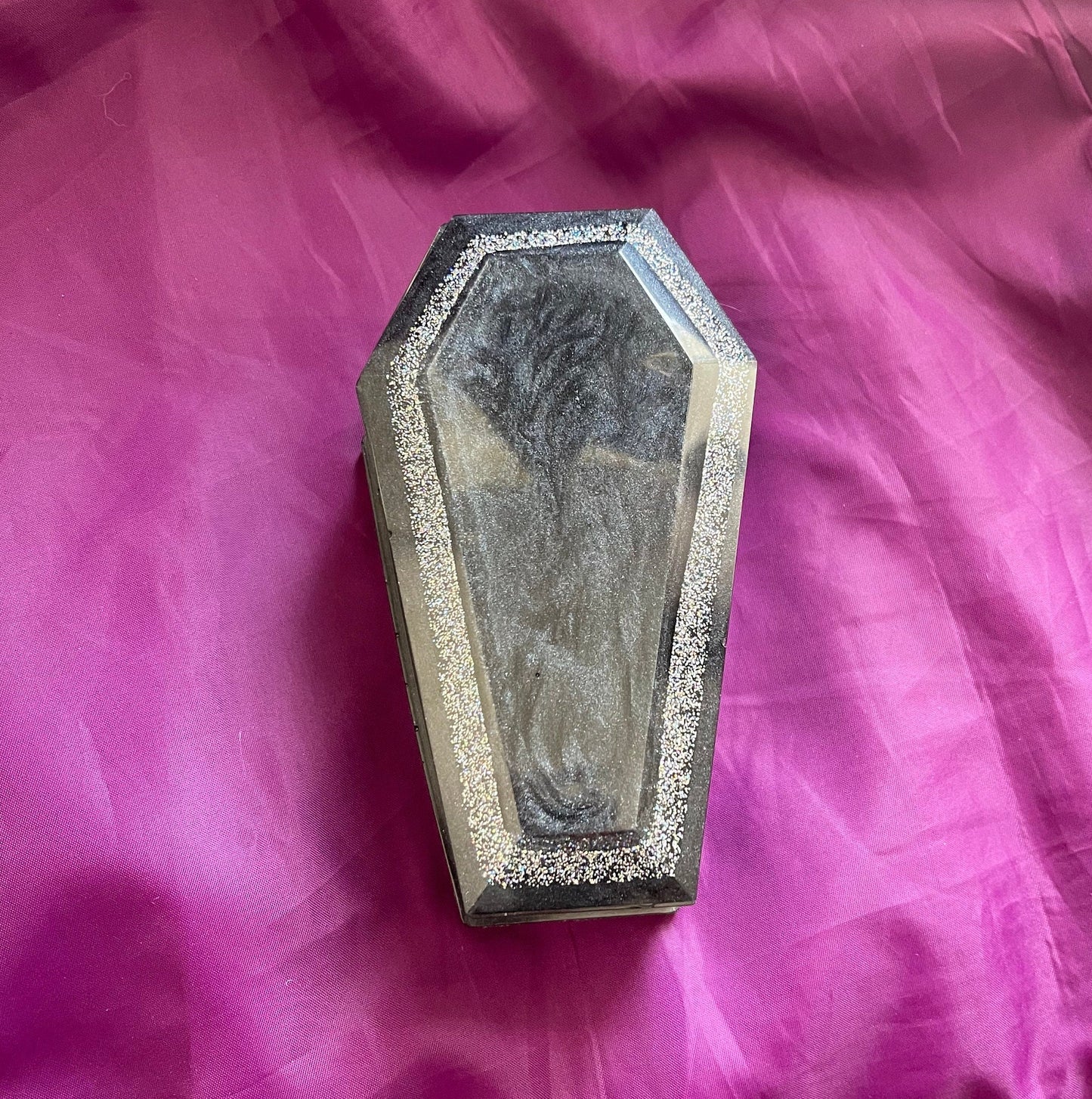 Resin Coffin Trinket Box - Custom Color with Glitter