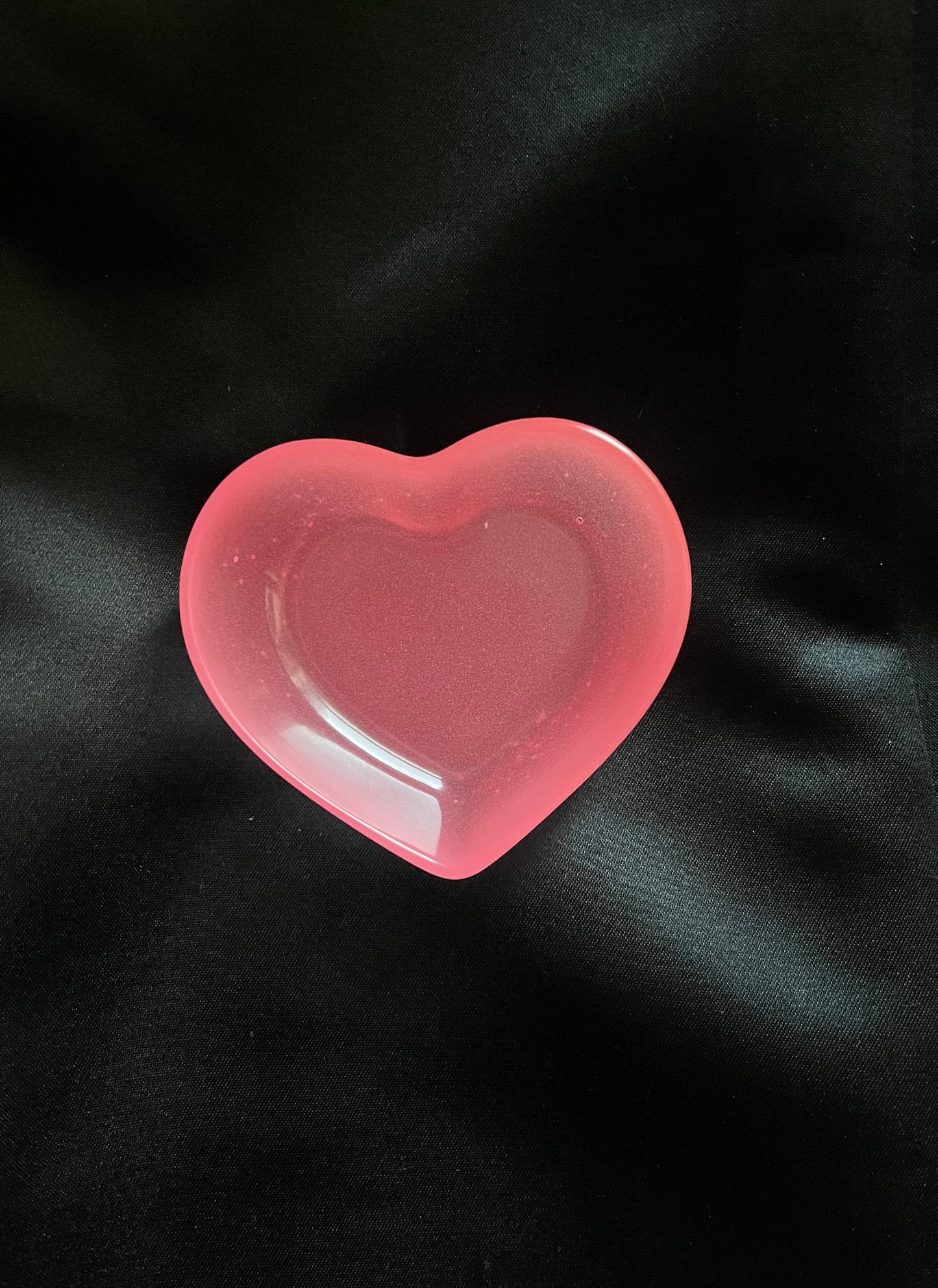 Custom Resin Heart Trinket Tray - Glow in the Dark