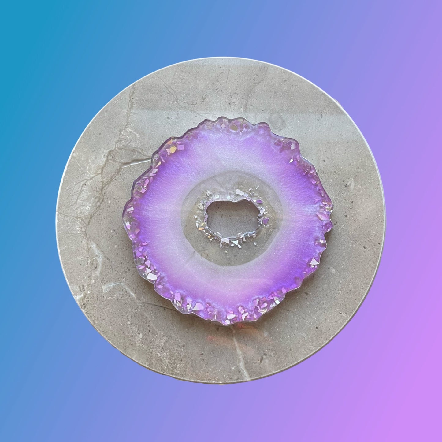 Lavender Geode Coasters - Set of 2