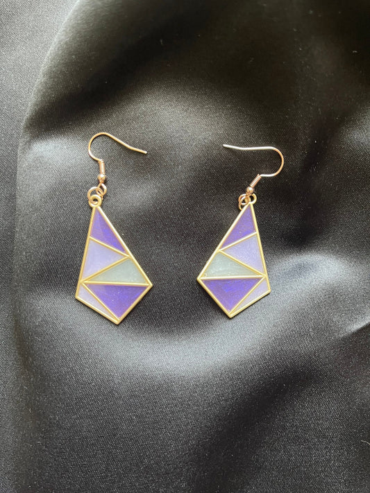 Abstract Purple & Lilac Earrings