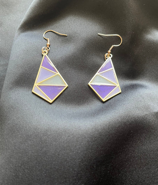 Abstract Purple & Lilac Earrings