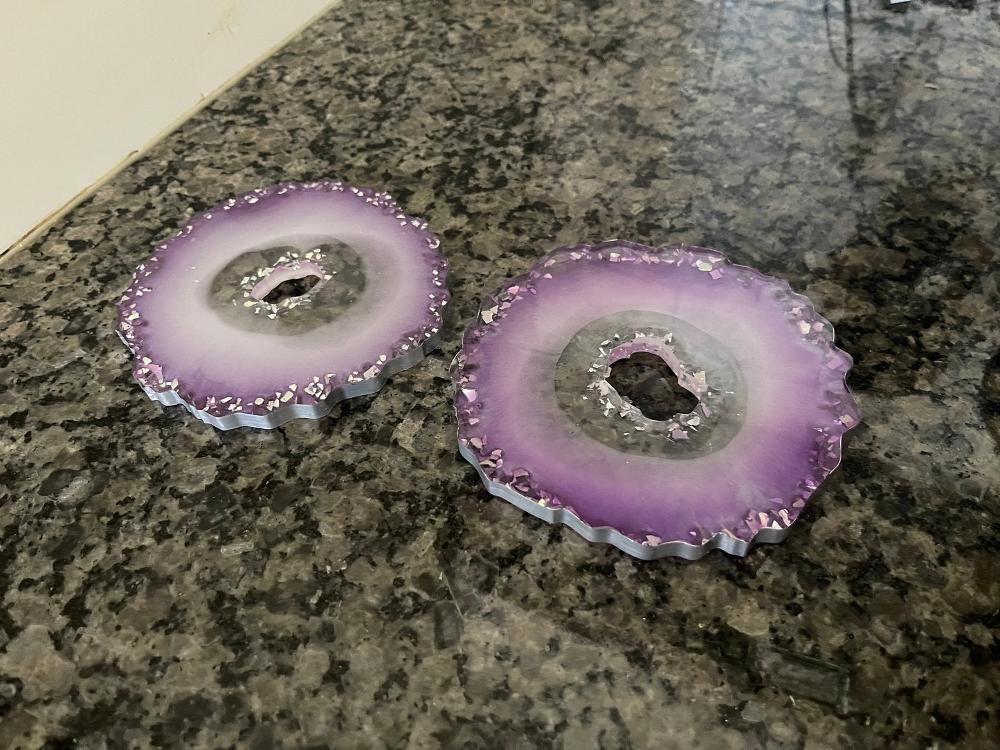 Lavender Geode Coasters - Set of 2