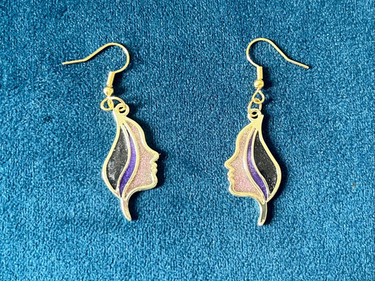 Abstract Resin Face Earrings