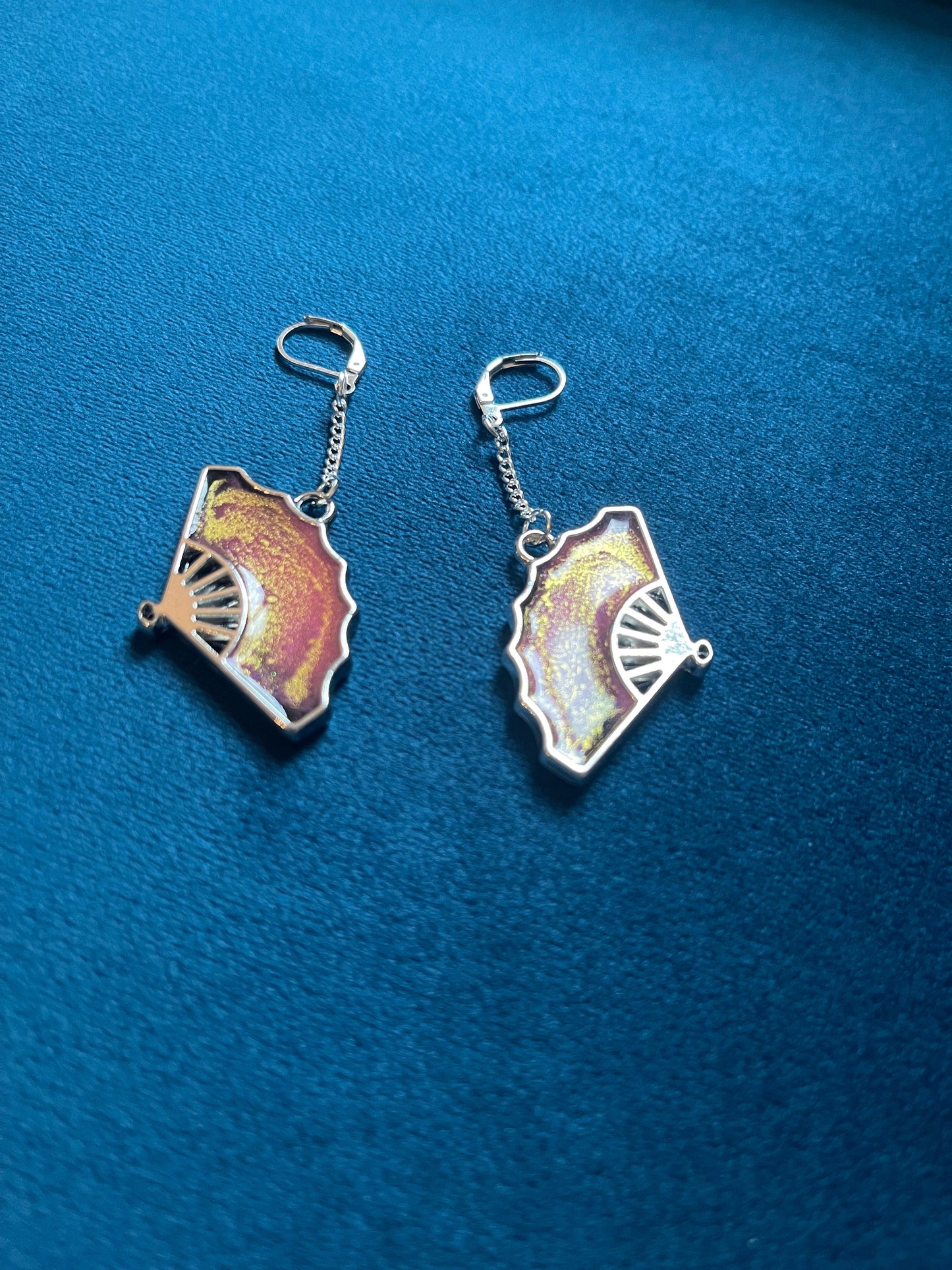 Silver Fan Earrings