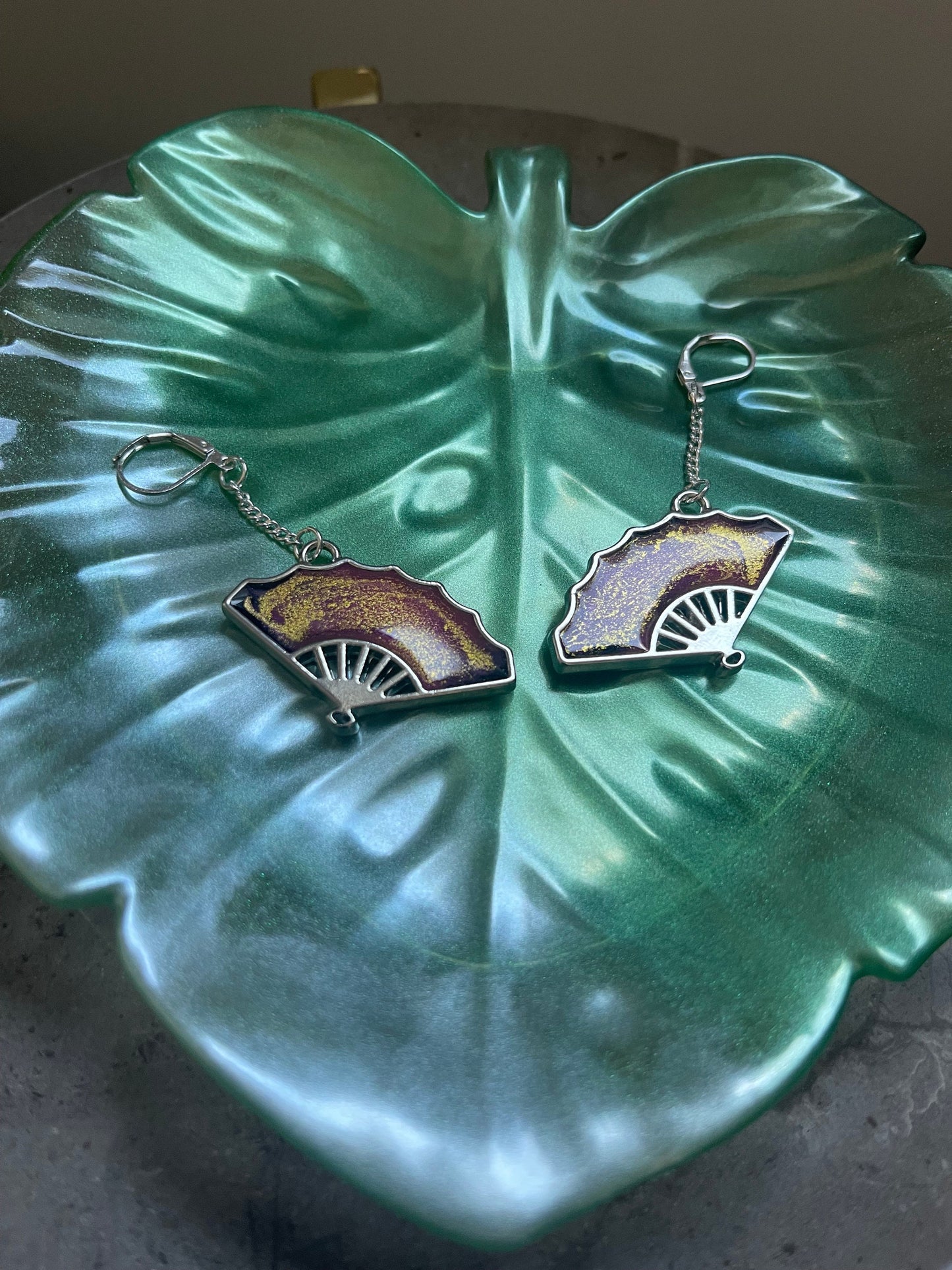 Silver Fan Earrings