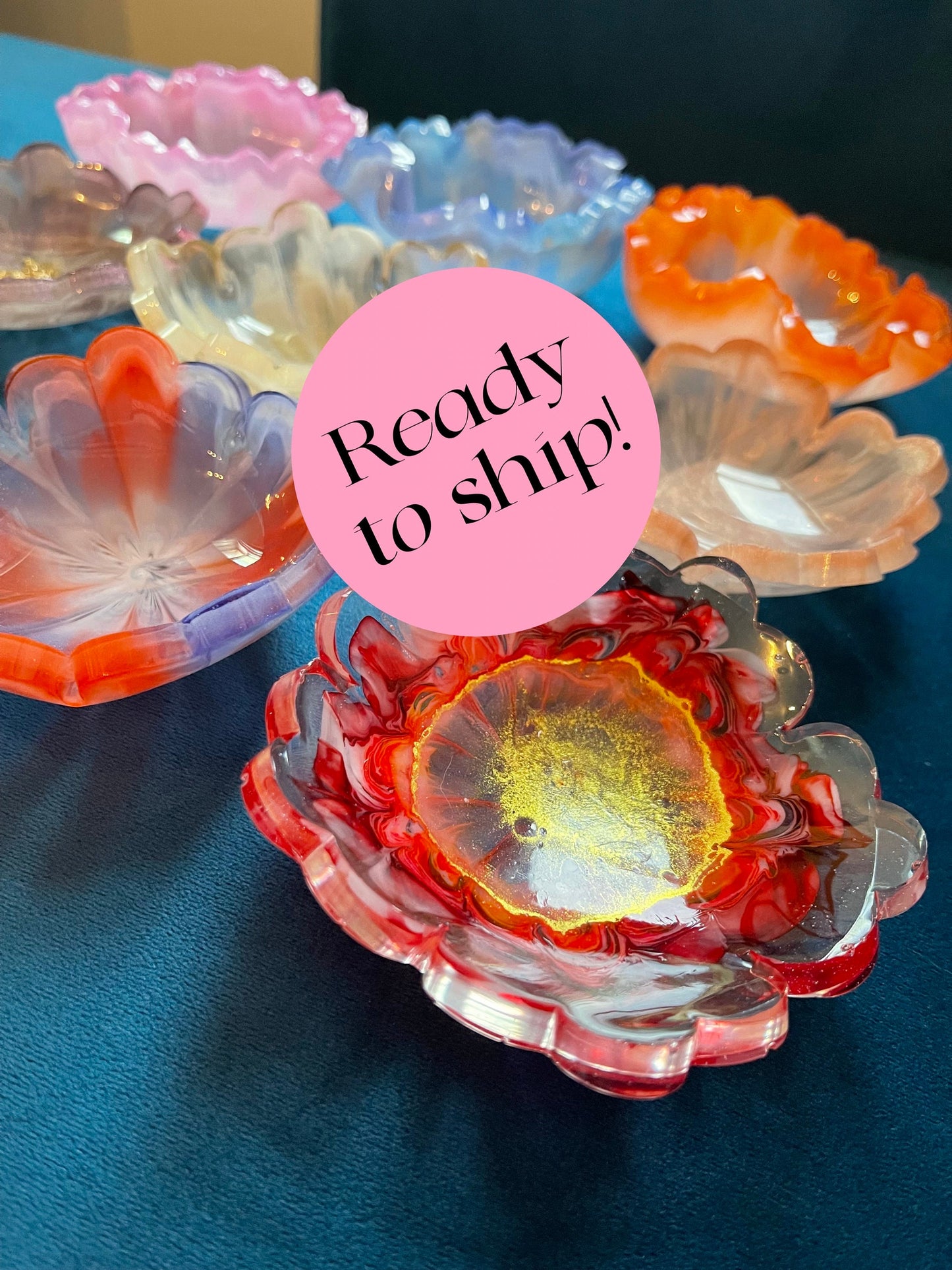 Floral Resin Bowl - Ready Made