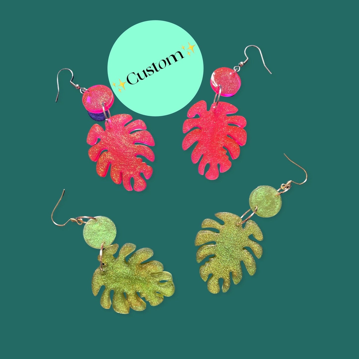 Monstera Leaf Earrings - Custom